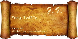 Frey Iván névjegykártya